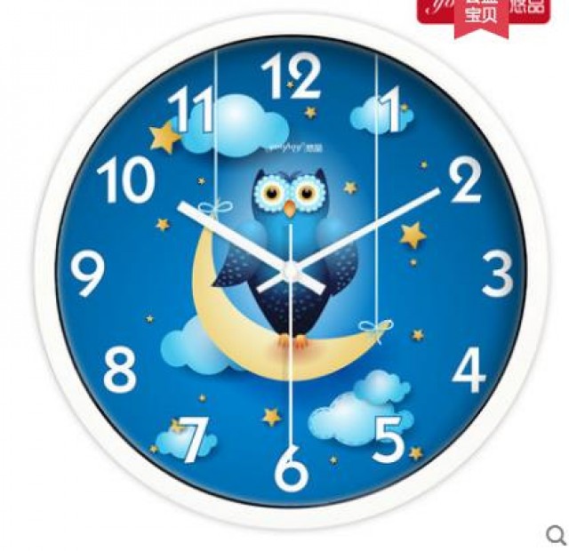 [해외] 가정용 귀여운 35cm캐릭터 창의 어린이 방시계 패션벽시계 모던쿼츠시계
