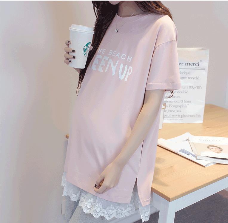 [해외] 봄신상 여성 임산부 퀄리티 패션 캐주얼 루즈핏 반팔티셔츠 원피스 임부복