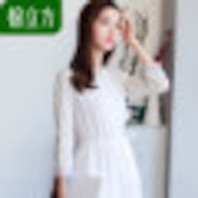 [해외]W1442A9 레이스 드레스 여성 7 스커트 흰 셔츠 스커트의 긴 스커트 면화 입방 2018 봄 새로운 한국어 버전에 얇은되었습니다