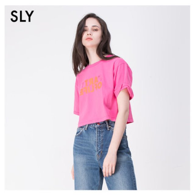 [해외]W14507B SLY2018 봄 여성용 거울 프린트 반소매 T 셔츠 자켓 여성 030BSA90 4050